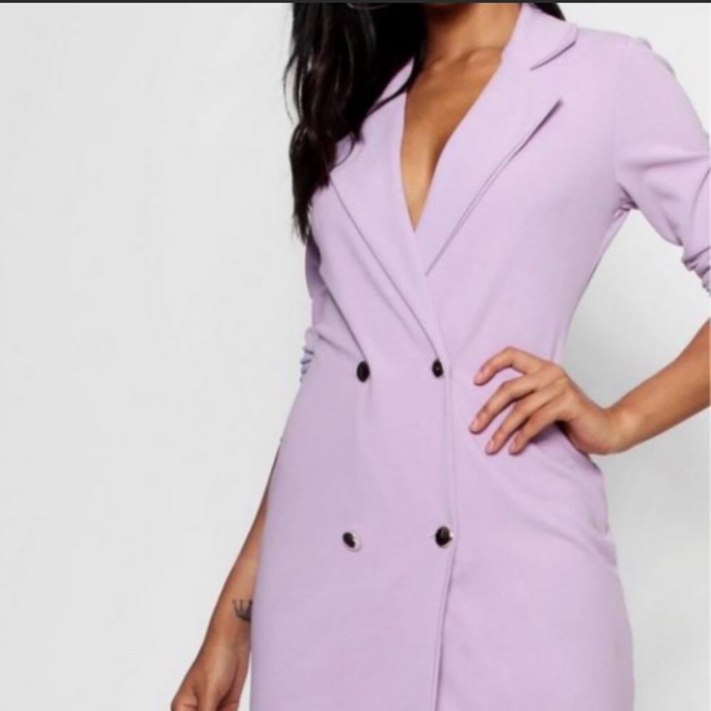 BooHoo Lilac Blazer Dress